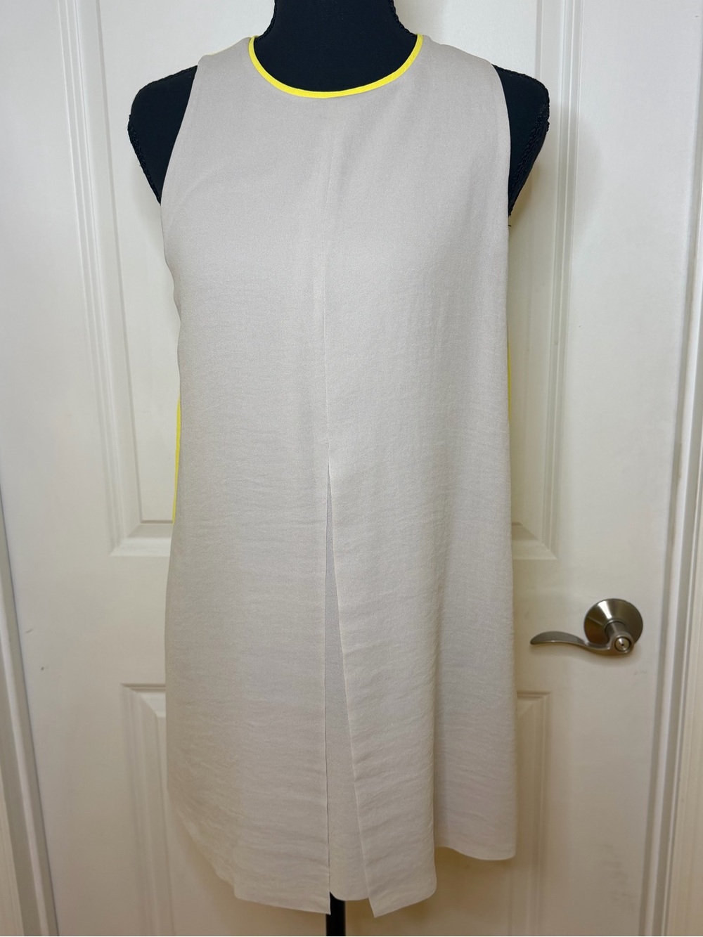 COS Sleeveless yellow and pebble layered top, size 6, NWT